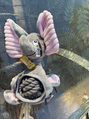 PetShop by Fringe Studio Elephant Dog Toy Gray